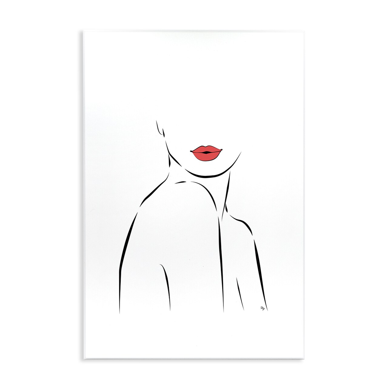 Stupell Industries Feminine Line Torso Drawing Wall Plaque By Martina Pavlova